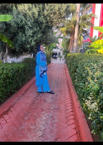 Uzun Denim Kimono, Bağcıklı bir defa giyildi - Görsel 3