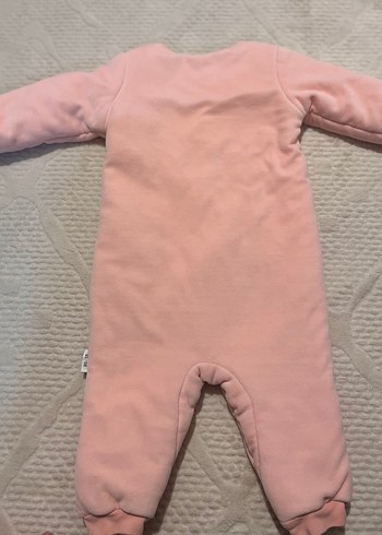 Nakışlı Düğmeli Pembe Bebek Tulumu - Görsel 4