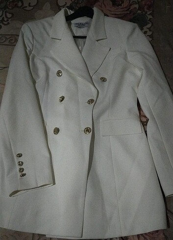 Beyaz blazer ceket - Görsel 3