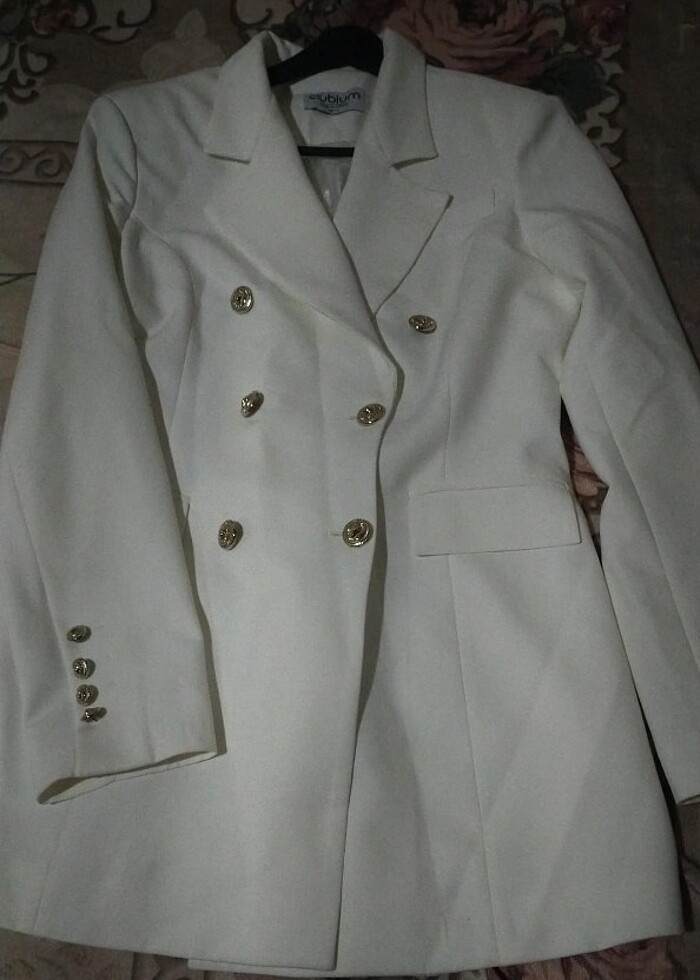 Beyaz blazer ceket  - Görsel 3