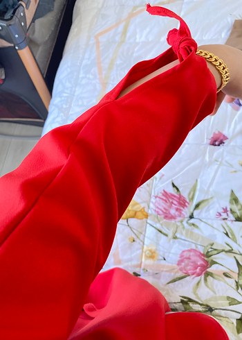 Uzun Kollu Kırmızı Kadın Blazer - Görsel 4