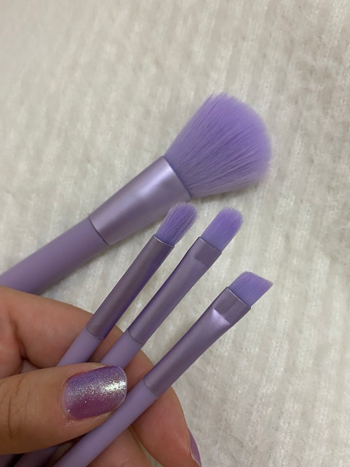 Pastel Mor Makyaj Fırça Seti - Görsel 4