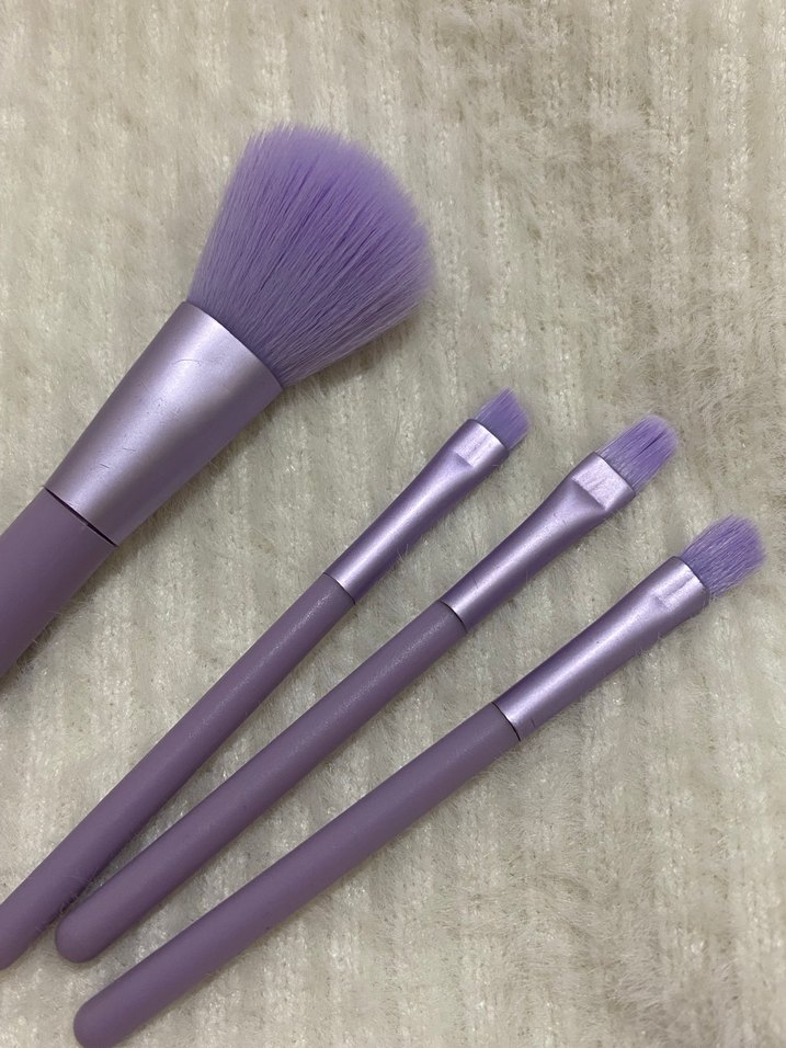 Pastel Mor Makyaj Fırça Seti - Görsel 3