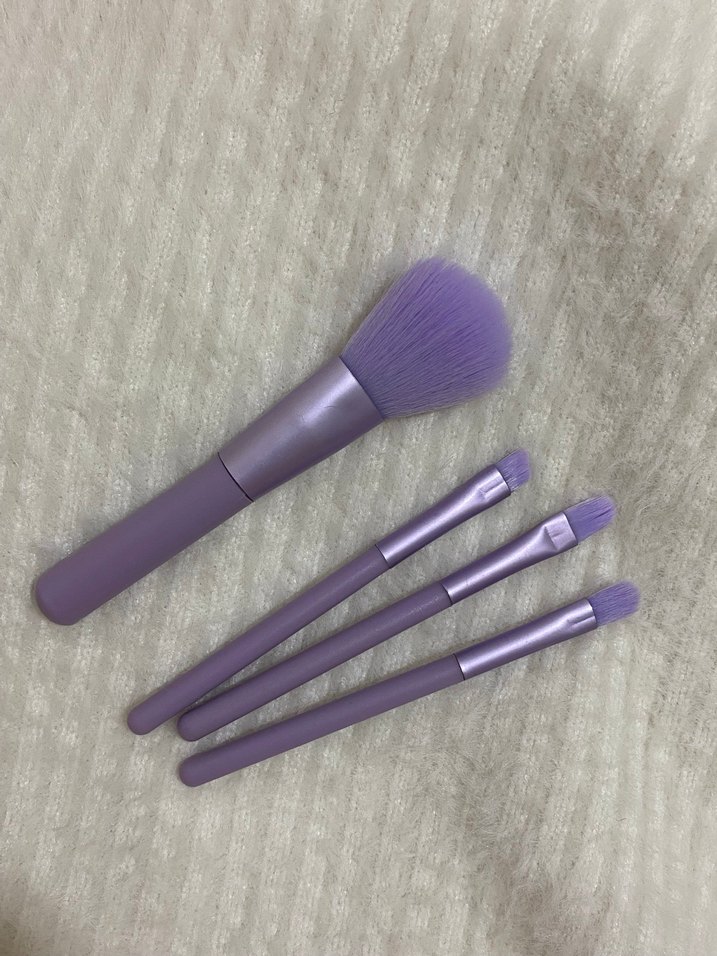 Pastel Mor Makyaj Fırça Seti - Görsel 2