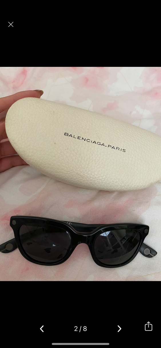 Şeffaf Siyah Gotik Kadın Güneş Gözlüğü - Görsel 2