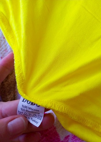 Sarı Balıkçı Yaka Uzun Kollu Kadın bady - Görsel 5