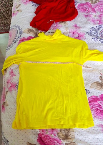 Sarı Balıkçı Yaka Uzun Kollu Kadın bady - Görsel 3