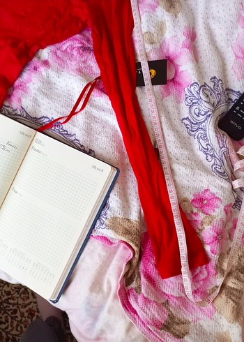 Kırmızı Balıkçı Yaka Kadın bady - Görsel 4