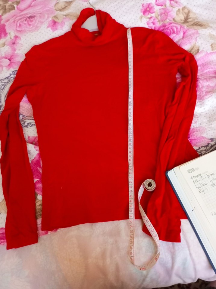 Kırmızı Balıkçı Yaka Kadın bady - Görsel 2