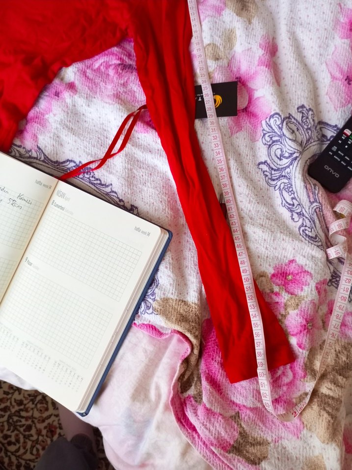 Kırmızı Balıkçı Yaka Kadın bady - Görsel 4