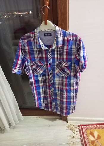 Renkli Ekose Desenli bayan Gömlek - Görsel 5