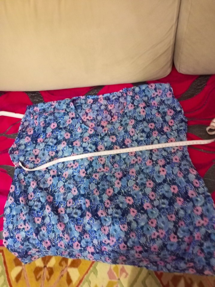 Bohem Tarz Mor Kolsuz Mini Bluz - Görsel 3