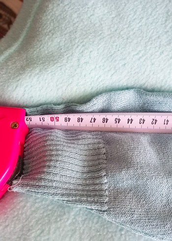 Turkuaz V Yaka Kadın Triko Kazak - Görsel 4