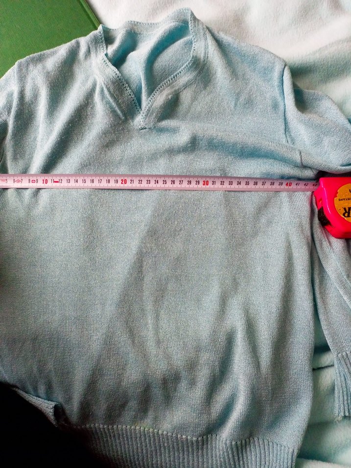 Turkuaz V Yaka Kadın Triko Kazak - Görsel 5