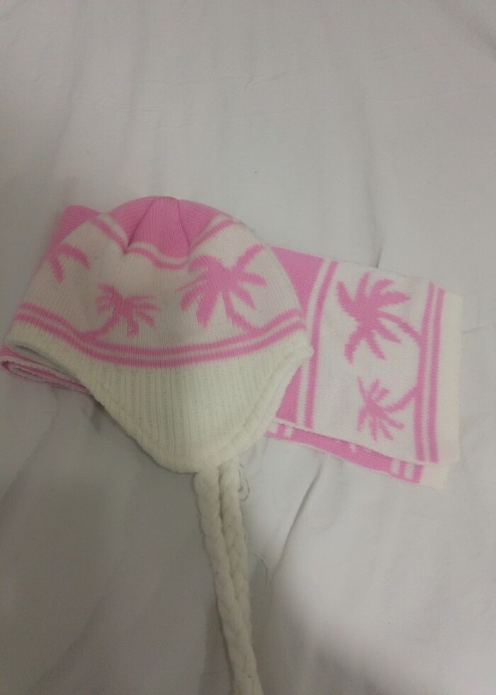 Kız çocuk atkı bere 1yaştan 4 yaşa kadar olur  - Görsel 3