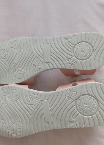 Pembe Tüylü Kız Çocuk Sandalet - Görsel 7