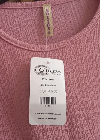 xl Beden Pembe Bluz, Uzun Kollu, Fırfırlı