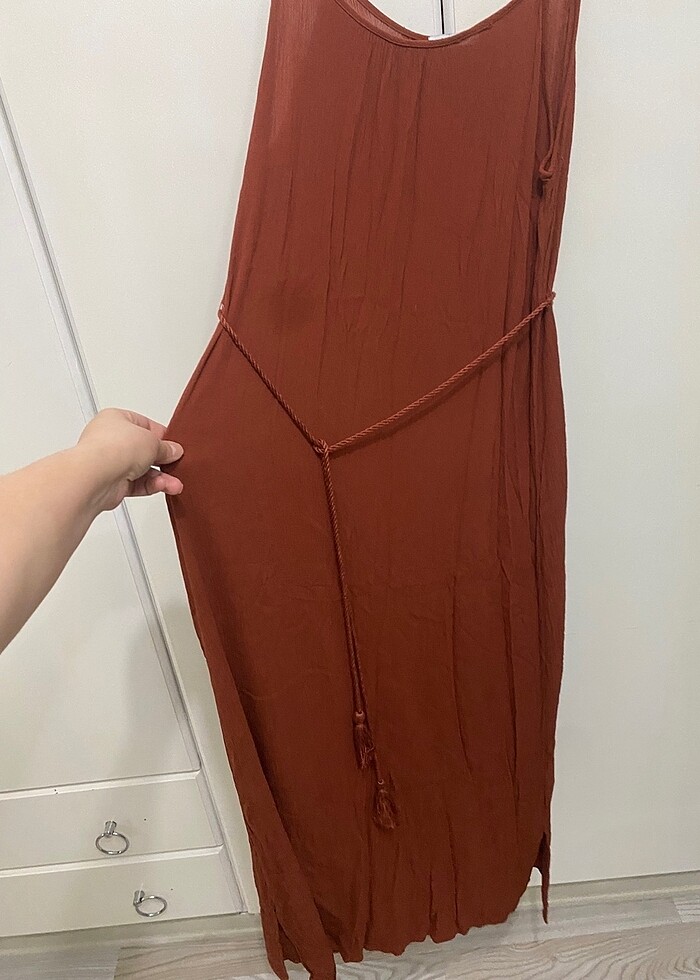 Yazlık rahat uzun elbise - Görsel 2