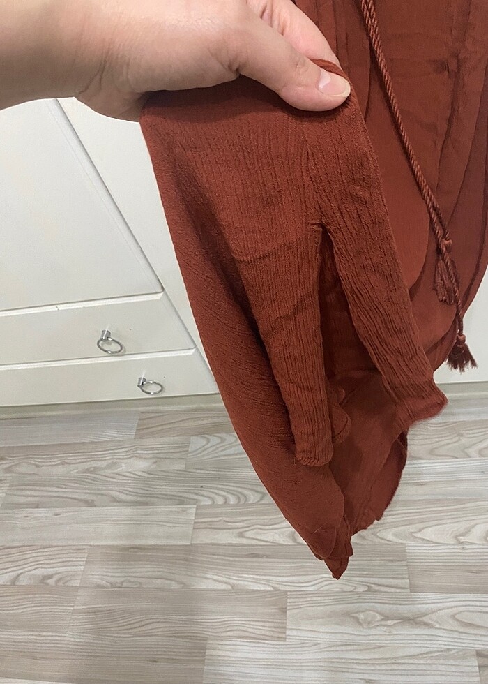 Yazlık rahat uzun elbise - Görsel 4