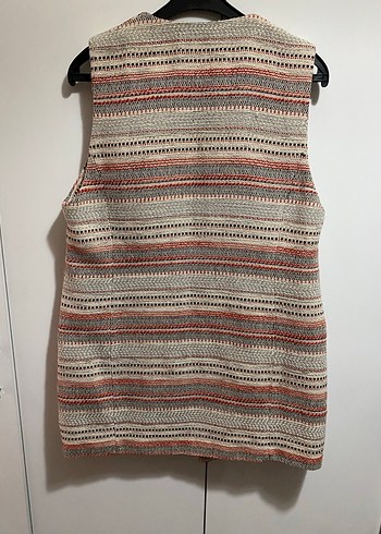 Bohem Çok Renkli Örgü Yelek - Görsel 5