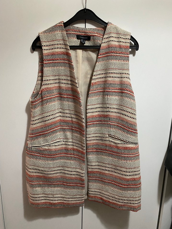 Bohem Çok Renkli Örgü Yelek - Görsel 2