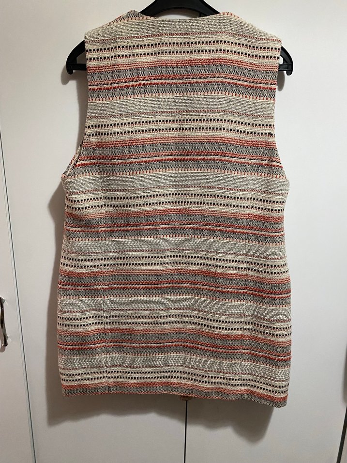 Bohem Çok Renkli Örgü Yelek - Görsel 5