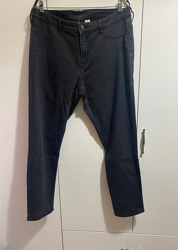 Düğmeli Siyah Skinny Denim Kadın Jean - Görsel 2