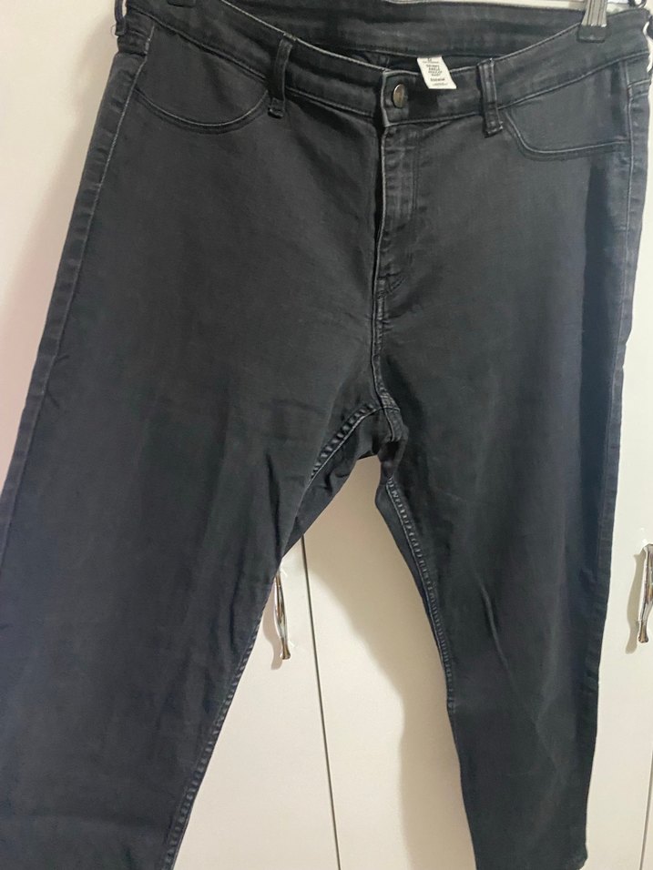 Düğmeli Siyah Skinny Denim Kadın Jean - Görsel 4
