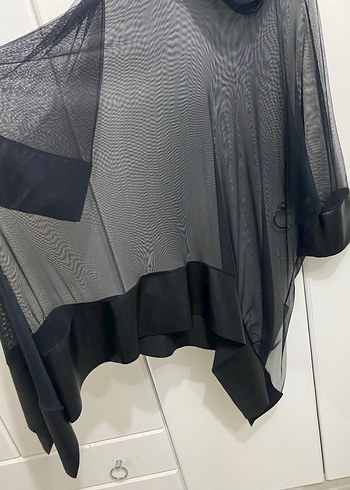 Siyah Uzun Kollu Dökümlü Gotik Tunik - Görsel 5