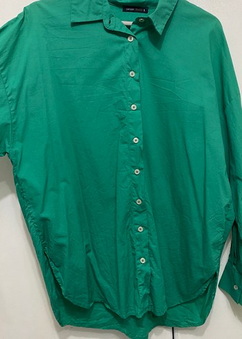 Düğmeli Yeşil Gömlek - Görsel 2