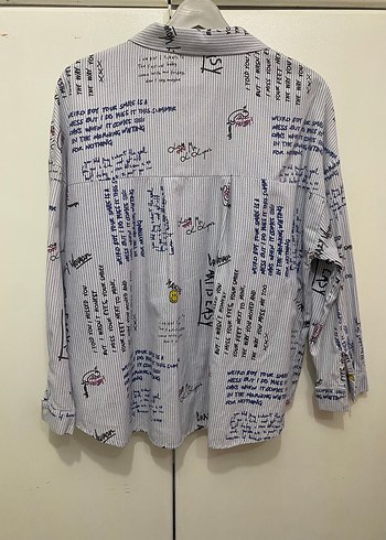 Düğmeli Baskılı Kadın Gömlek - Görsel 4