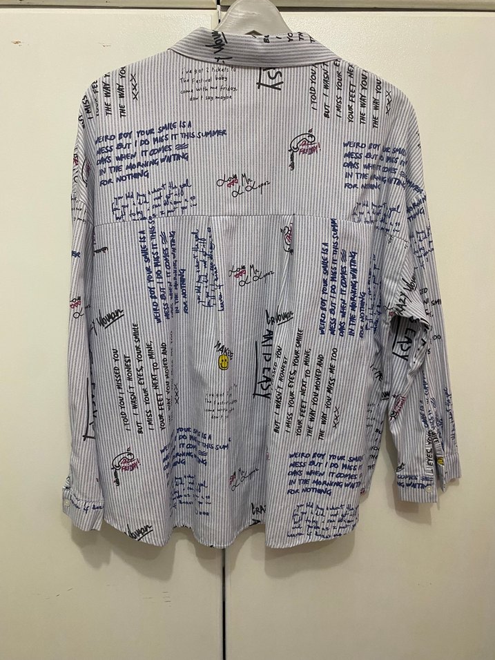 Düğmeli Baskılı Kadın Gömlek - Görsel 4