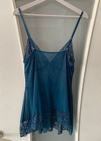 Petrol İp Askılı Midi Bohem Kadın Gecelik - Görsel 4