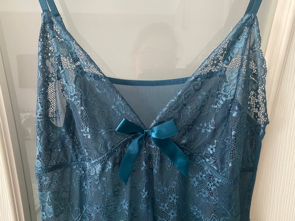 Petrol İp Askılı Midi Bohem Kadın Gecelik - Görsel 3