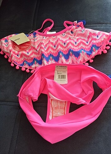 12-13 Yaş Beden pembe Renk Kız çocuk bikini