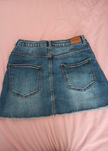 11-12 Yaş Beden Zara Orijinal Mavi Denim Mini Etek