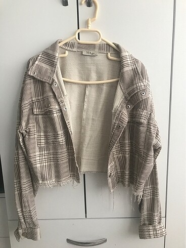 Crop ceket