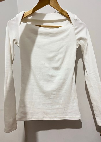 Beyaz Uzun Kollu bluz - Görsel 2