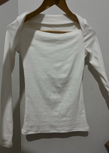 Beyaz Uzun Kollu bluz - Görsel 4