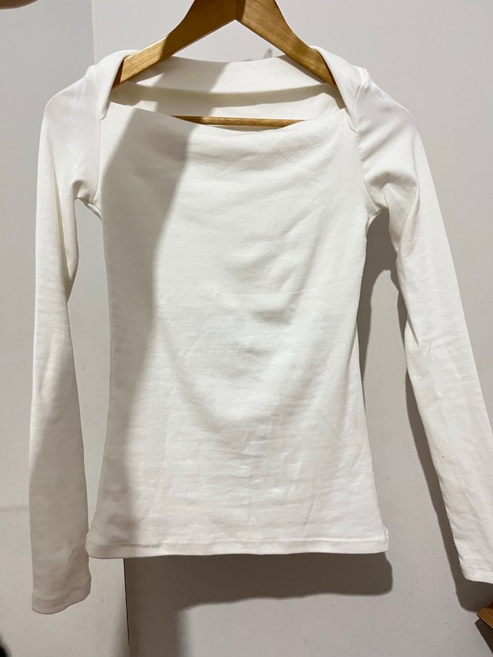 Beyaz Uzun Kollu bluz - Görsel 2