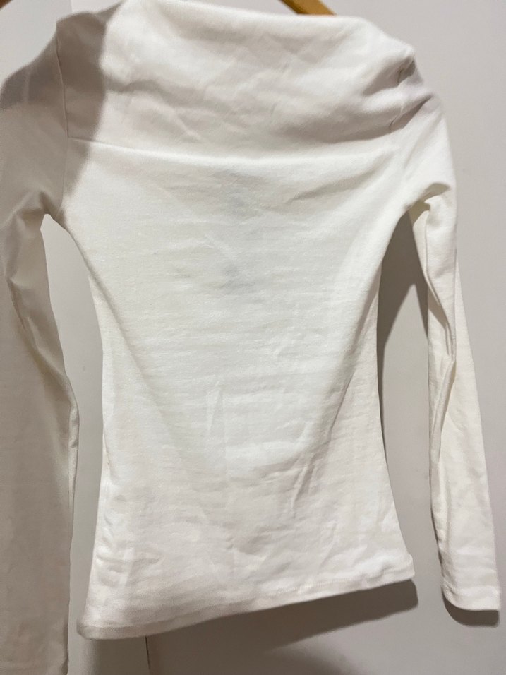 Beyaz Uzun Kollu bluz - Görsel 3