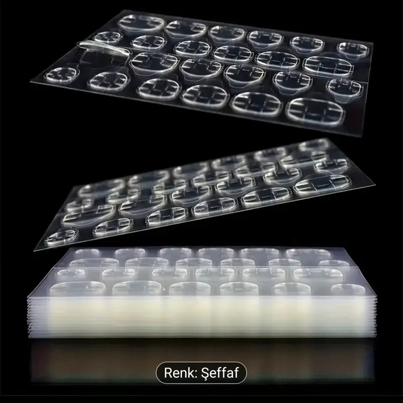 48'li Şeffaf Çift Taraflı Tırnak Yapıştırıcısı - Görsel 2