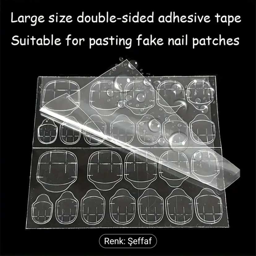 48'li Şeffaf Çift Taraflı Tırnak Yapıştırıcısı - Görsel 5