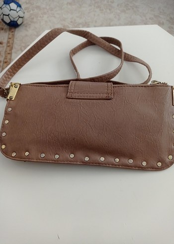 Bej Deri Kadın Omuz Çantası - Görsel 5