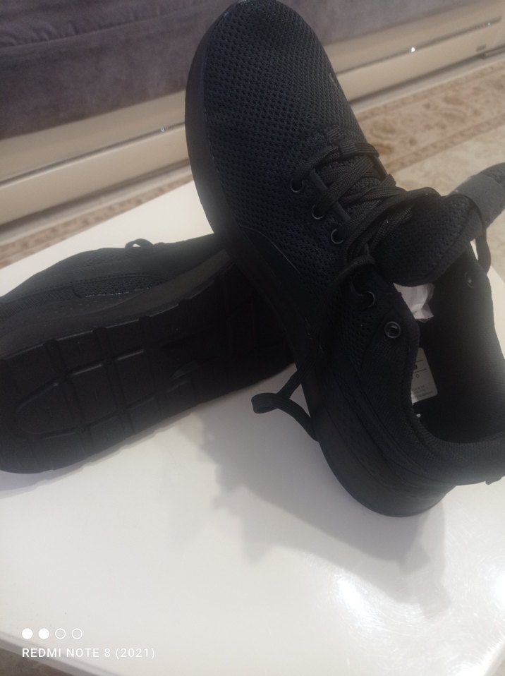 Siyah Stiletto Topuklu Spor Ayakkabı - Görsel 2