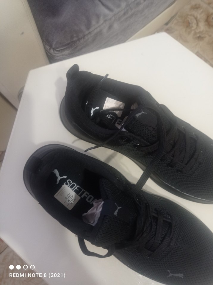 Siyah Stiletto Topuklu Spor Ayakkabı - Görsel 3