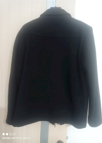 Siyah Fermuarlı Erkek Midi Ceket - Görsel 2