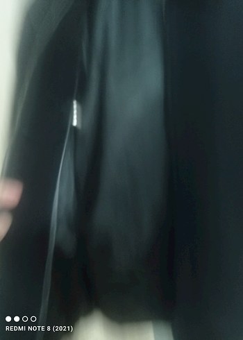 Siyah Fermuarlı Erkek Midi Ceket - Görsel 4