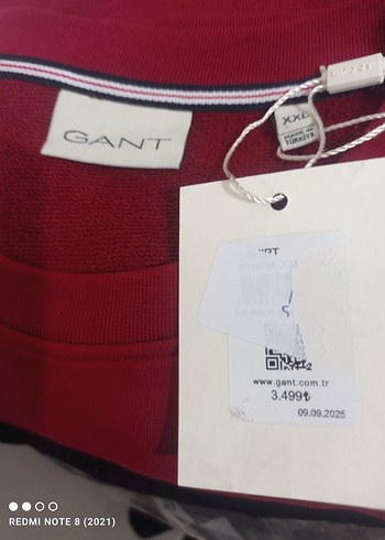 Koyu Kırmızı Erkek Sweatshirt, Uzun Kollu, Rahat Kesim - Görsel 4