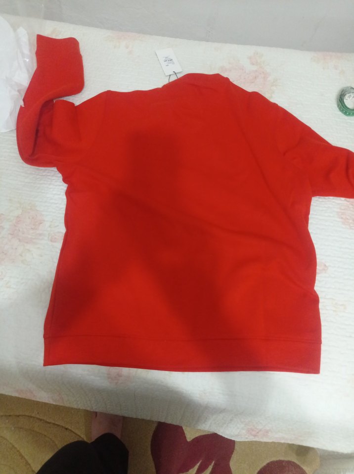 Kırmızı Baskılı Erkek Sweatshirt - Görsel 2